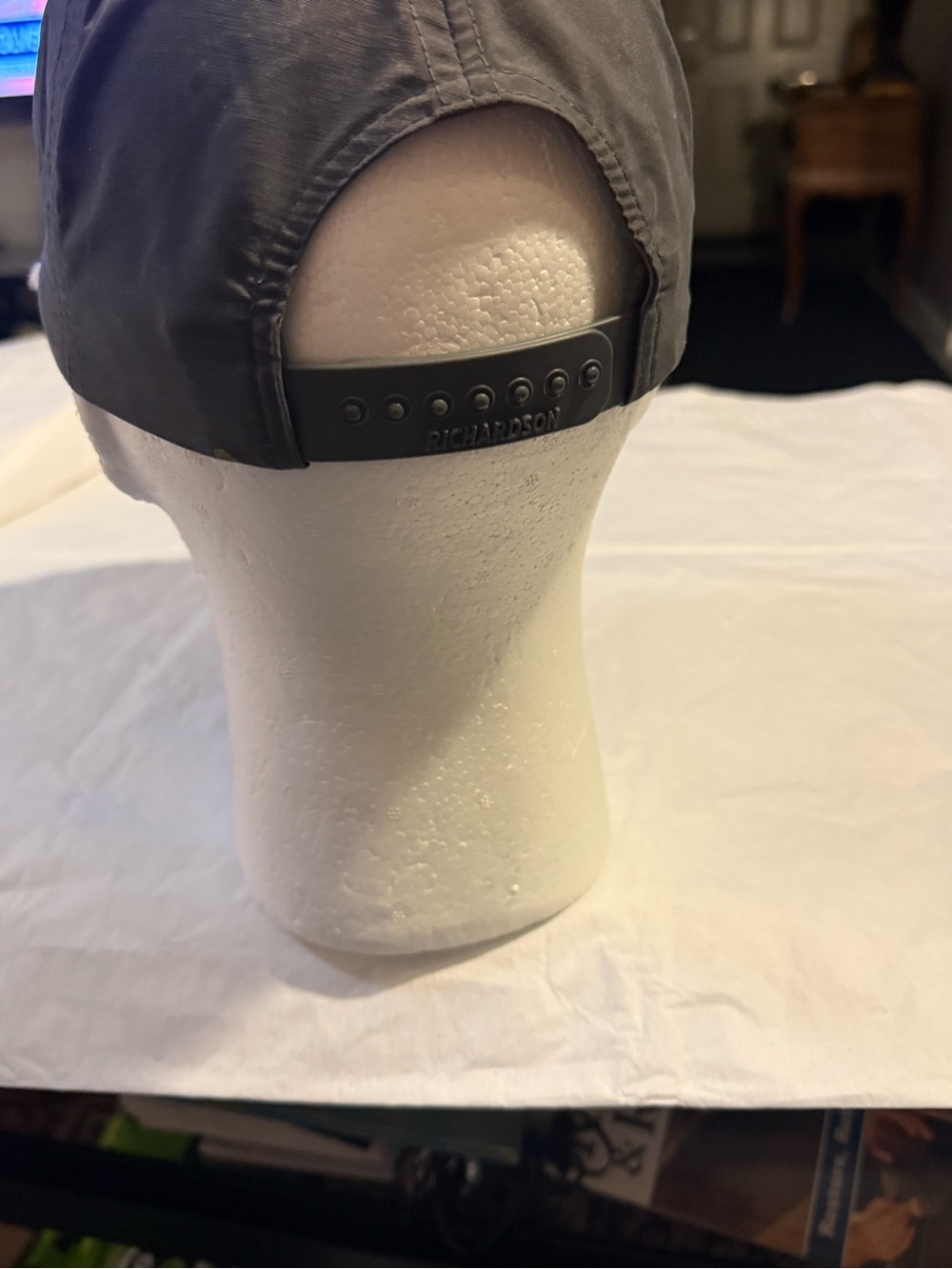 Gray Rope-Trim Cap with Red Patch - Picture 3 of 3